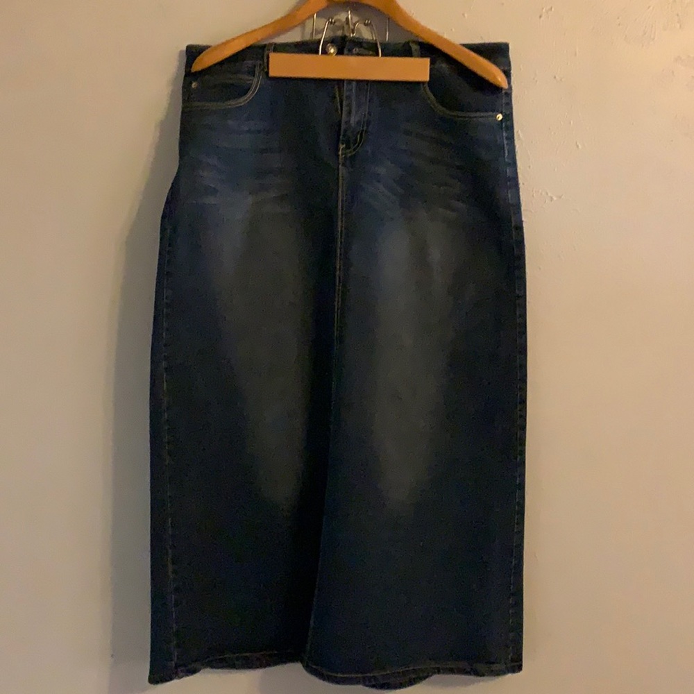 JEANS Long denim skirt